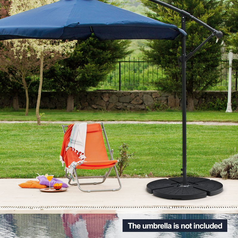 4 Pieces Outdoor Cantilever Offset Patio Umbrella Base