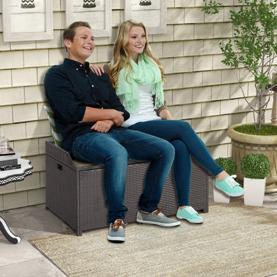 45 Gallon Outdoor Storage Bench with Zippered Liner