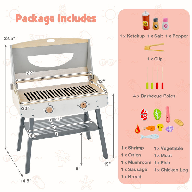 Kids Barbecue Grill Playset for Girls and Boys Aged 3+