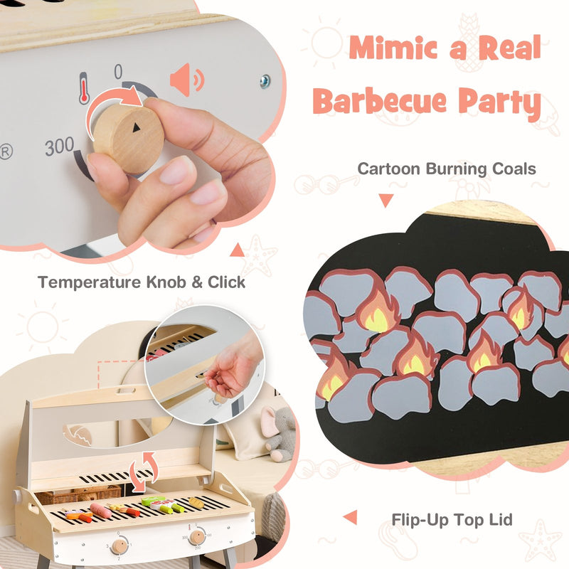 Kids Barbecue Grill Playset for Girls and Boys Aged 3+