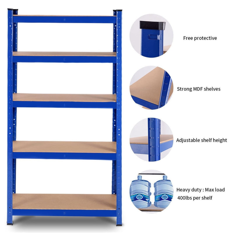 29.5 x 59 Inch Adjustable 5-layer 2000 lbs Capacity Tool Shelf