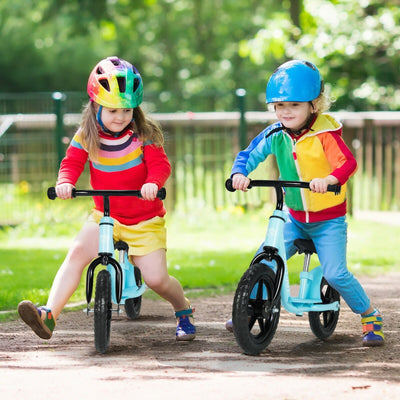 11 Inch Kids No Pedal Balance Training Bike with Footrest-Blue