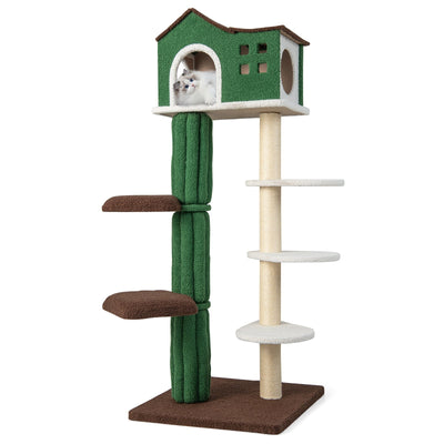 Multi-level Cat Tree with Condo and Anti-tipping Device-Green