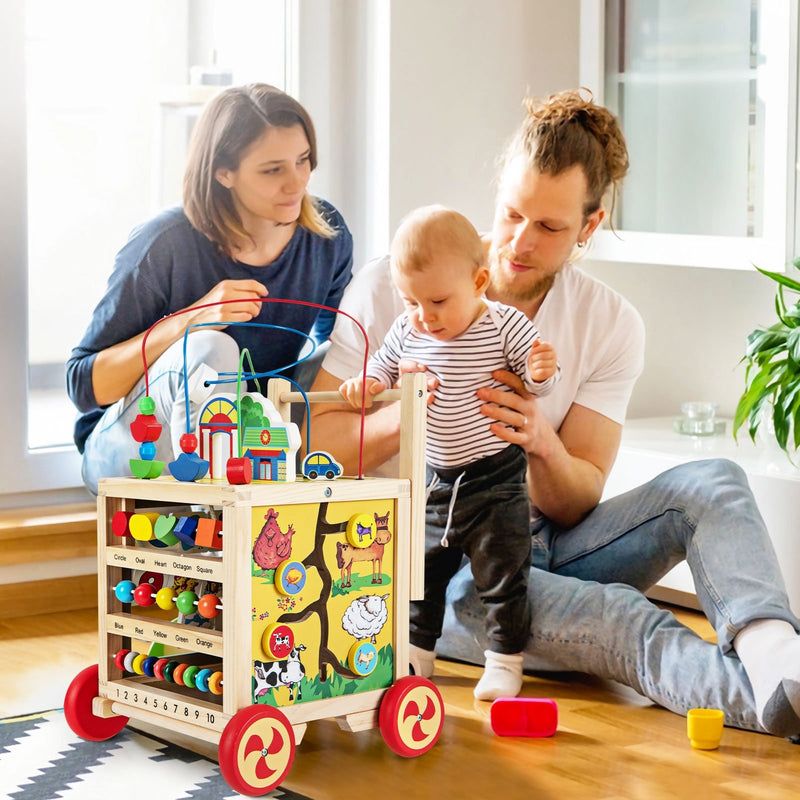 6-In-1 Developmental Learning Educational Toy with Bead Maze