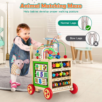 6-In-1 Developmental Learning Educational Toy with Bead Maze