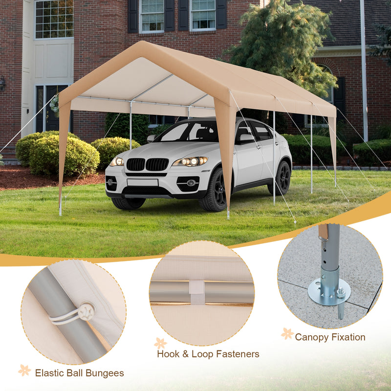 10 x 20 Feet Patio Heavy Duty  All-Weather Carport-without Sidewall