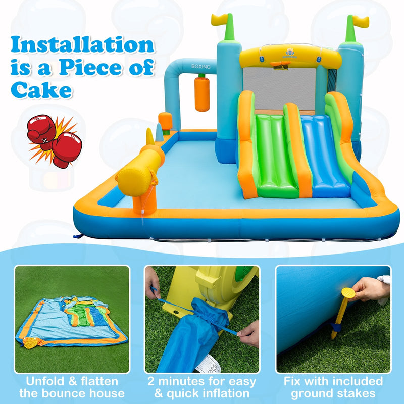 Giant Inflatable Water Slide for Kids Aged 3-10 Years (without Blower)