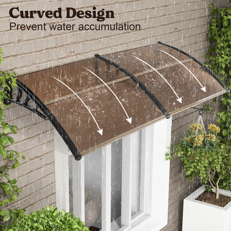 Outdoor Front Door Patio Overhang Awning for Sunlight Rain Snow Wind Protection-80 x 40 Inch