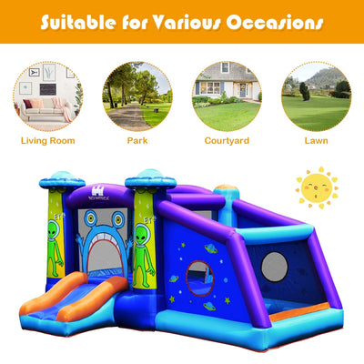 Castle Jumping Bouncer with Water Slide and 550W Blower