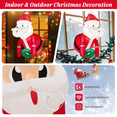 3.3 Feet Lighted Inflatable Santa Claus Broke Out from Window