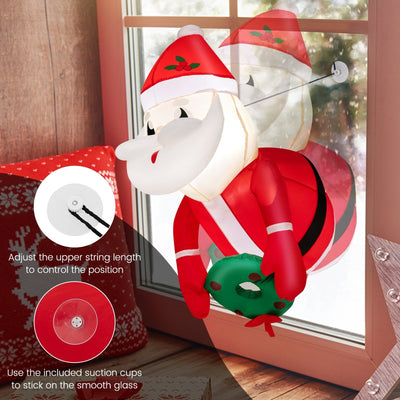 3.3 Feet Lighted Inflatable Santa Claus Broke Out from Window