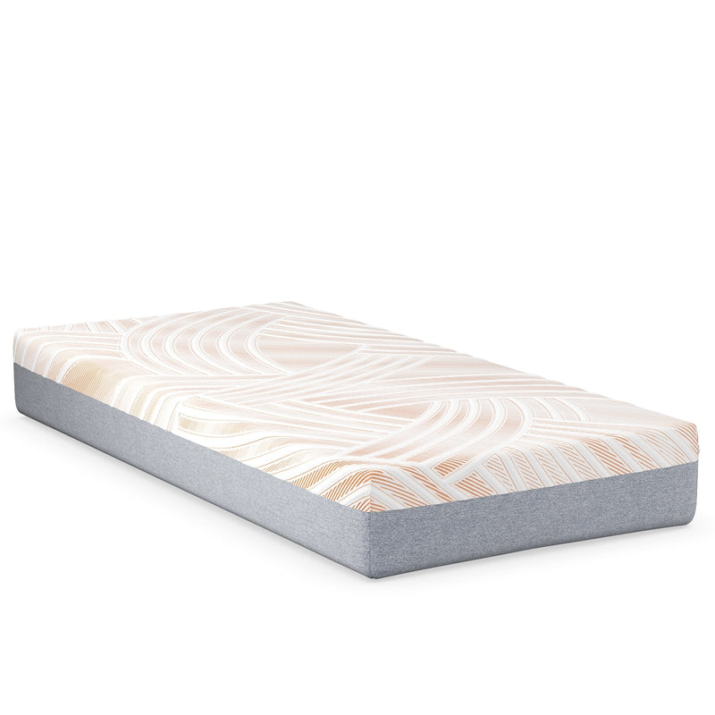 Bed Mattress Memory Foam Twin Size with Jacquard Cover for Adjustable Bed Base-10 inches