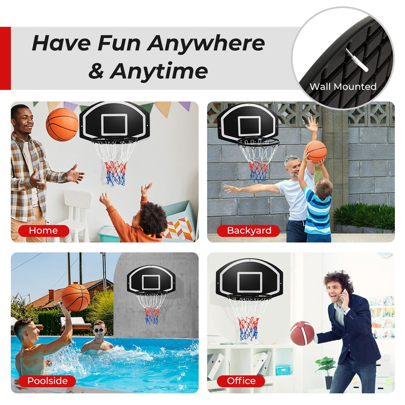 Wall Mounted Basketball Set for Kids Teens Adults