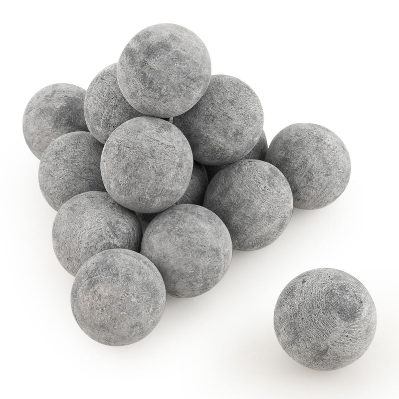 15 Pieces Ceramic Fiber Fire Balls for Outdoor Use-Gray