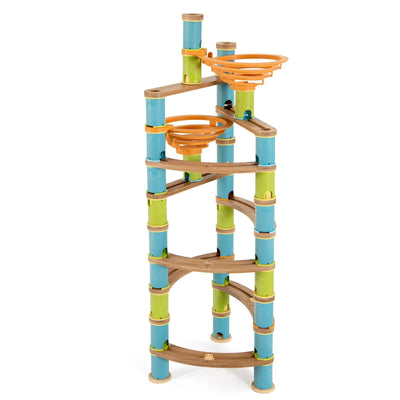 162 Pieces Bamboo Marble Run Educational Learning Toy Set