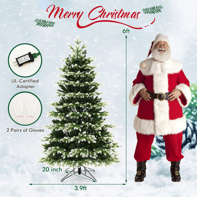 6 Feet Hinged Christmas Tree with 350 LED Lights Remote Control