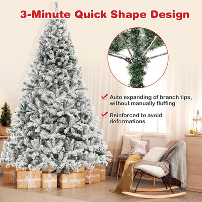 6/7/8 Feet Artificial Xmas Tree 3-Minute Quick Shape-8 ft