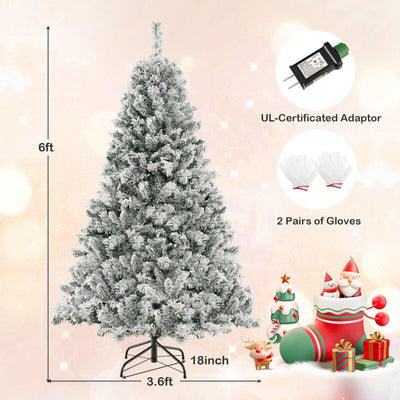 6/7/8 Feet Artificial Xmas Tree 3-Minute Quick Shape-6 ft