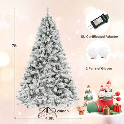 6/7/8 Feet Artificial Xmas Tree 3-Minute Quick Shape-7 ft