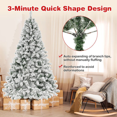 6/7/8 Feet Artificial Xmas Tree 3-Minute Quick Shape-7 ft