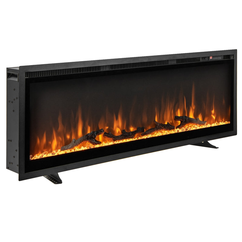 50 Inches Electric Fireplace in-Wall Recessed with Remote Control and Adjustable Color and Brightness-50 inches