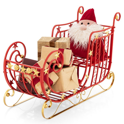 Metal Christmas Santa Sleigh with Large Cargo Area for Gifts