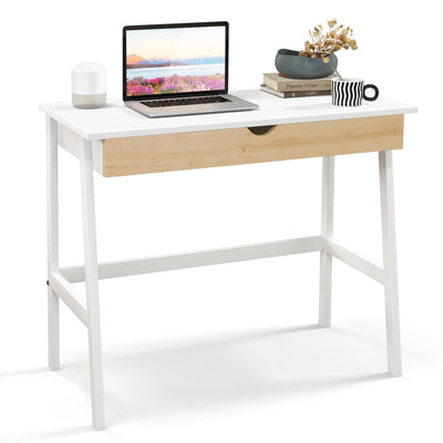 Wooden Computer Desk with Drawer for Home Office