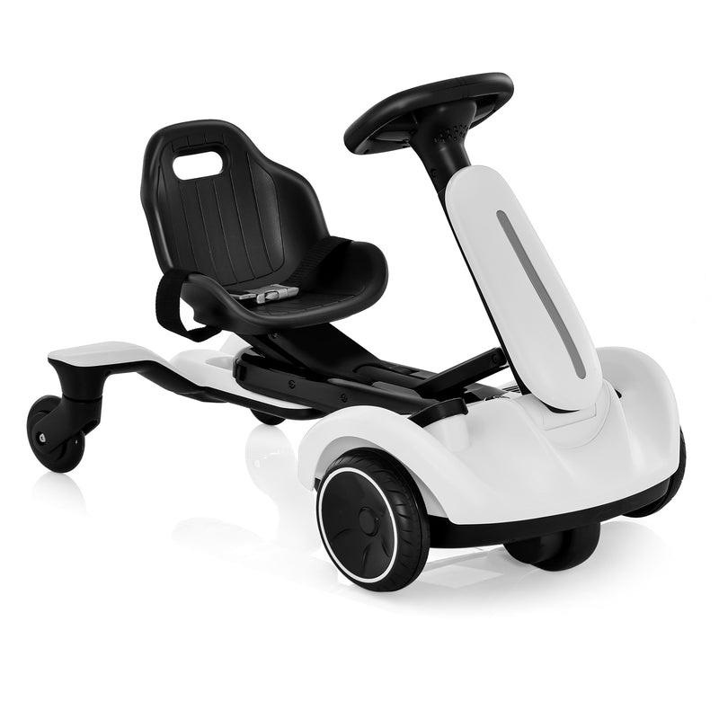 6V Kids Ride on Drift Car with 360° Spin and 2 Adjustable Heights-White