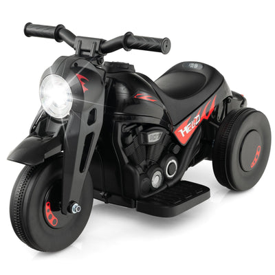 6V Kids Electric Ride on Motorcycle with Bubble Maker and Music-Black