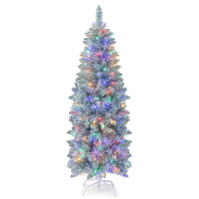 5 FT Pre-lit Artificial Christmas Tree with 343 Branch Tips and Multi-color LED Lights-5 ft