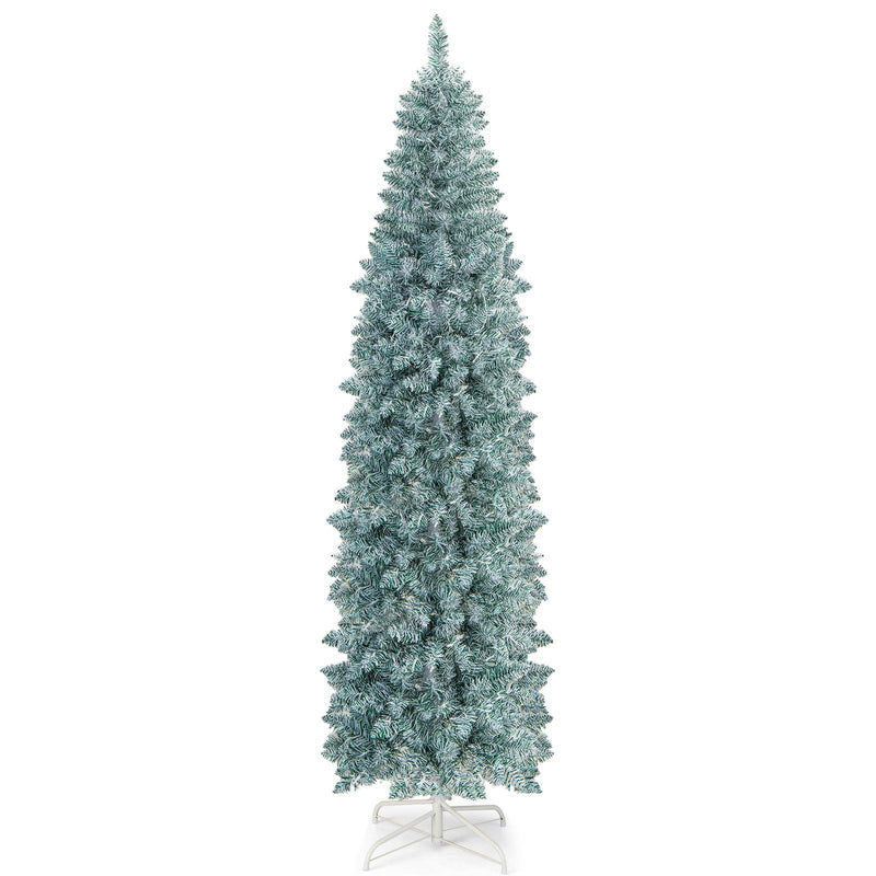 5 FT/7 FT Pre-lit Artificial Christmas Tree with 343 Branch Tips and Multi-color LED Lights-7 ft