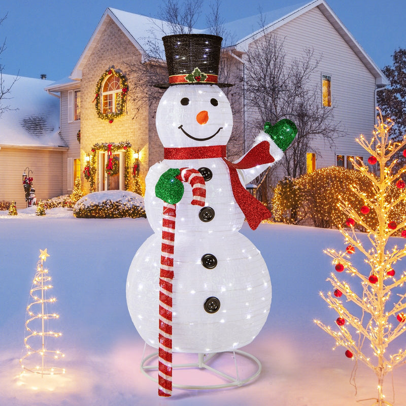 5 Feet Pop-up Christmas Snowman with 180 LED Lights