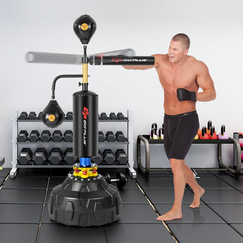 Boxing Speed Trainer Freestanding Fillable 360° Spinning Bar Adjustable Height