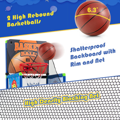 Kids Basketball Arcade Game with Electronic Scoreboard and Sound Effect