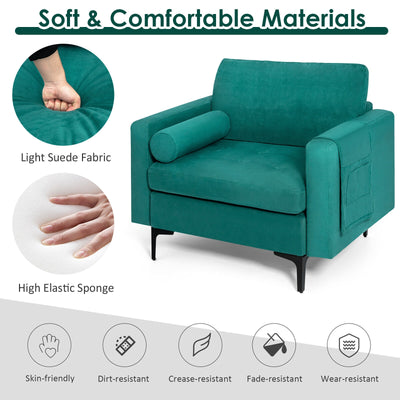 Modular 1/2/3/4-Seat L-Shaped Sectional Sofa Couch with Socket USB Port-1-Seat