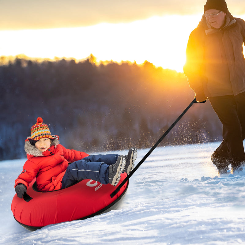 40 Inch Inflatable Snow Sled for Kids and Adults-Red