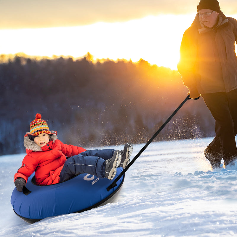 40 Inch Inflatable Snow Sled for Kids and Adults-Blue