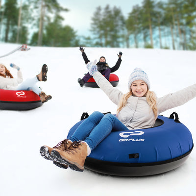 40 Inch Inflatable Snow Sled for Kids and Adults-Blue