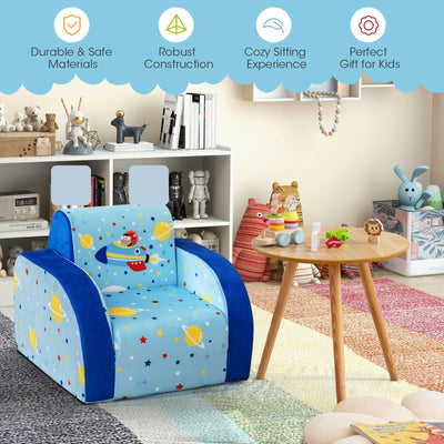 3 in 1 Convertible Flip Open Kids Sofa for Nap Play Sleep