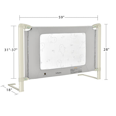 Bed Rail Guard for Toddlers Kid with Adjustable Height and Safety Lock-59 inch