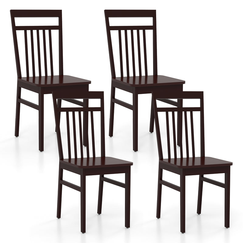 Set of 2 Farmhouse Dining Chair with Slanted High Backrest