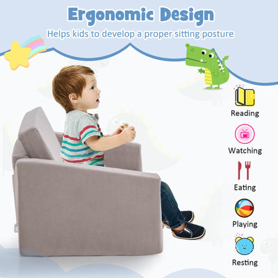 2-in-1 Children’s Convertible Sofa to Lounger-L