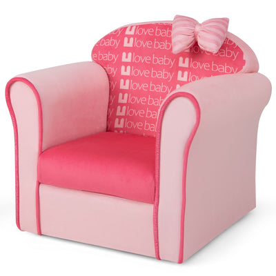 Original Kids Sofa with Armrest and Thick Cushion-Pink