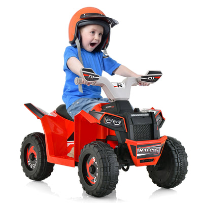 Kids Ride on ATV 4 Wheeler Quad Toy Car with Direction Control-Red