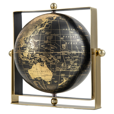 Geographic 6/ 8/ 10 Inch World Globe with Clear Printing and Square Frame-L