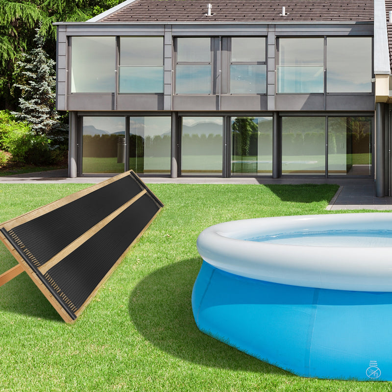 2 Pieces 16.4 Feet Weatherproof Solar Swimming Pool Heating System-M