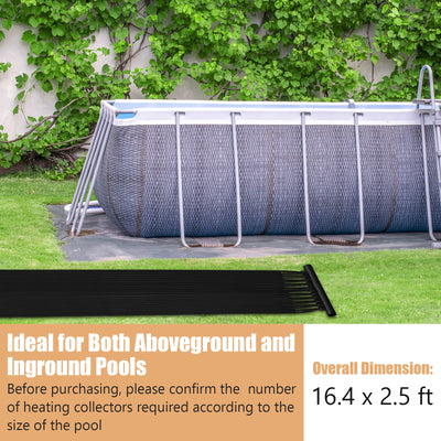 2 Pieces 16.4 Feet Weatherproof Solar Swimming Pool Heating System-M