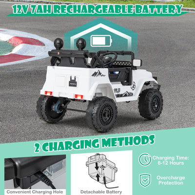 12V 7Ah Licensed Toyota FJ Cruiser Electric Car with Remote Control-White