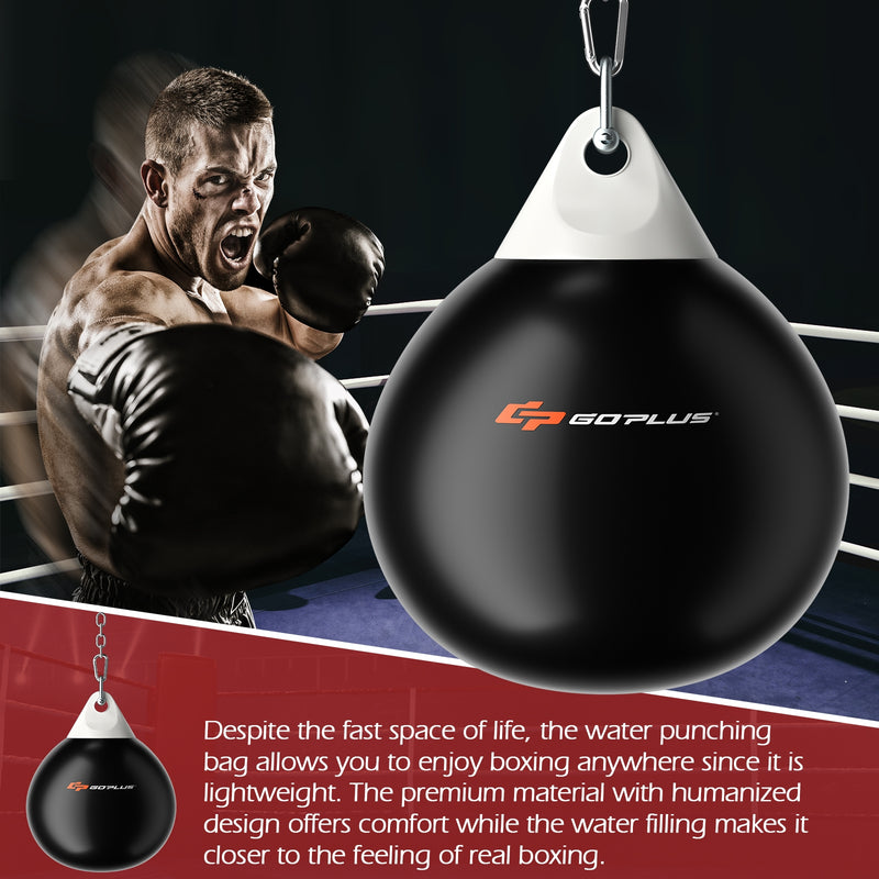 21 Inch Water Punching Bag with Adjustable Metal Chain-Black