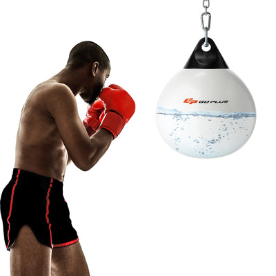 21 Inch Water Punching Bag with Adjustable Metal Chain-White